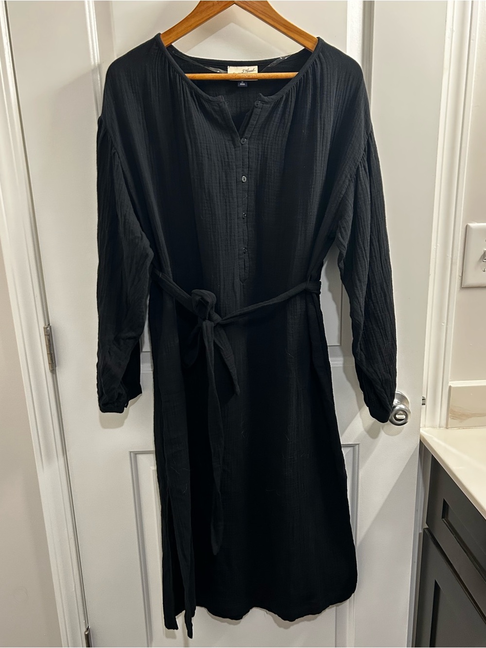 Universal Thread Gauze Long Sleeve Midi Dress Sz M
